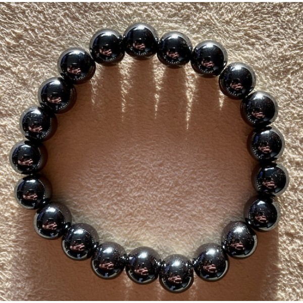 Bracelet Hematite Round Bead